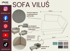 Sofa Viluś 106x75x80 cm beżowy rozkładana sofa narożna jednoosobowa z funkcją spania i pojemnikiem na pościel - Miniaturka zdjęcia nr 13