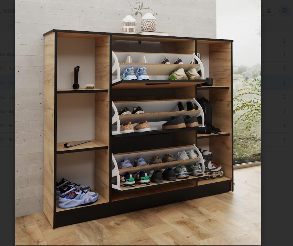 Szafka na buty zamykana 137,2x24,1x124,7 cm z regałami do przedpokoju biała nr. 2