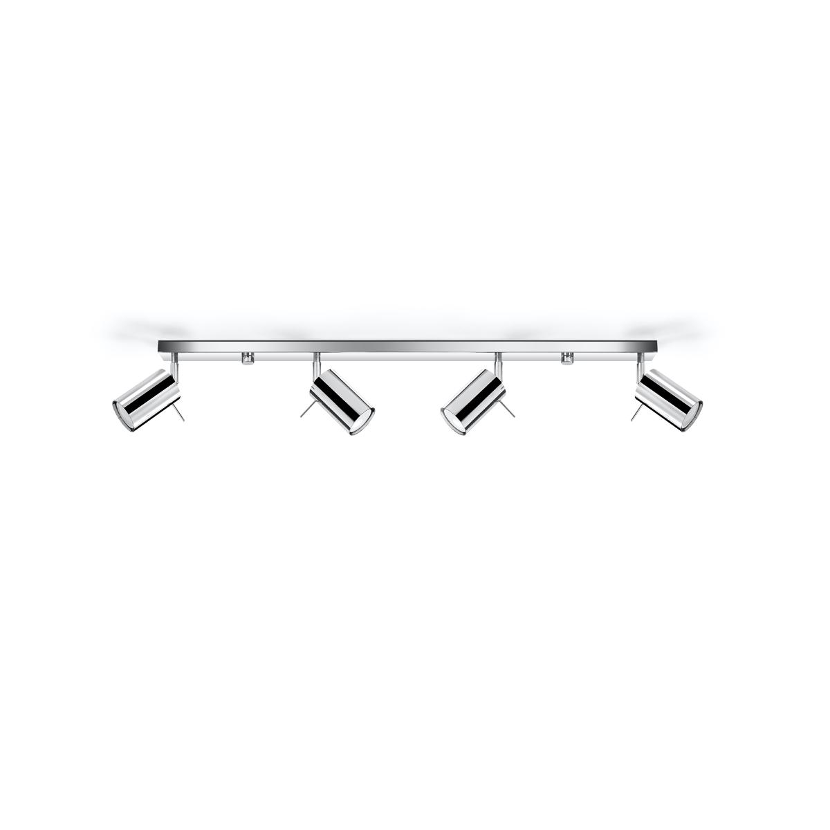 Plafon RING 4L chrom 16x6x80cm nowoczesna lampa GU10 do salonu  nr. 2