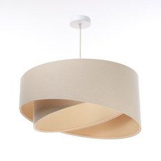  Lampa asymetria BOHO beżowa lniano jutowa do salonu sypialni biura  - Miniaturka zdjęcia nr 1