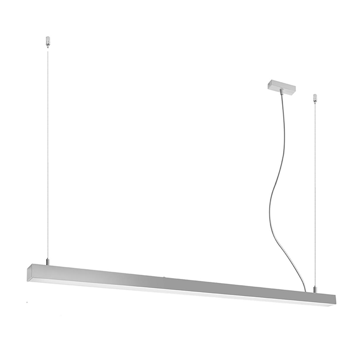 Lampa wisząca PINNE 150 szara 4000K 150x6x150cm nowoczesna LED do salonu