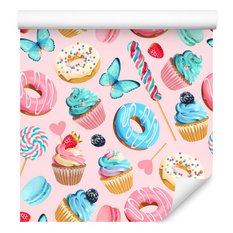 Tapeta, słodkie pączki, ciasta, dekor do kuchni - Miniaturka zdjęcia nr 1