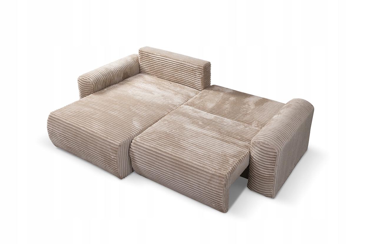 Narożnik z funkcją spania LEO 255x162 cm prawy sprężyny bonell Tilia 56 sztruks pomarańczowy nr. 7