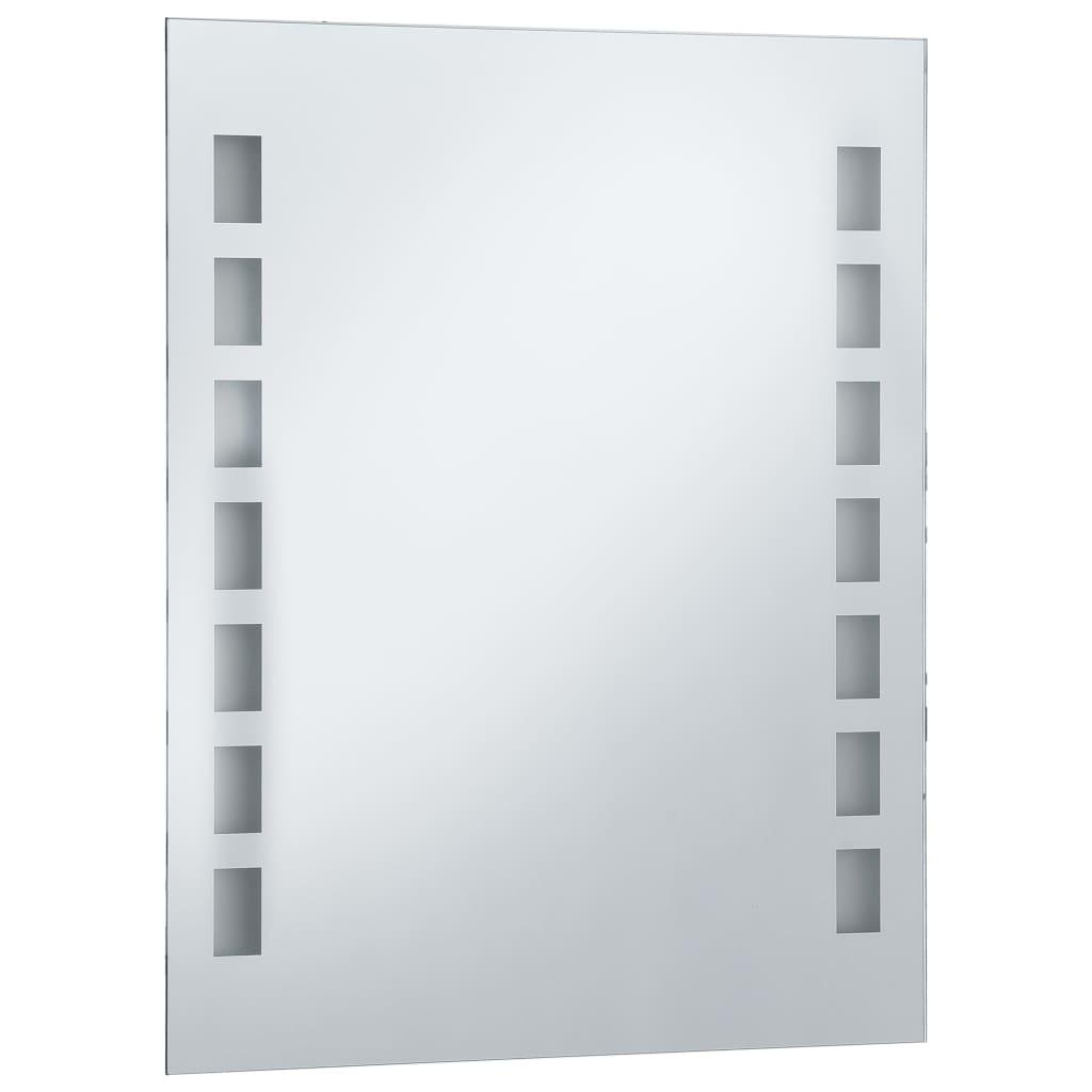 Lustro 50x60 cm do sypialni łazienki z LED aluminium szklane srebrny nr. 3