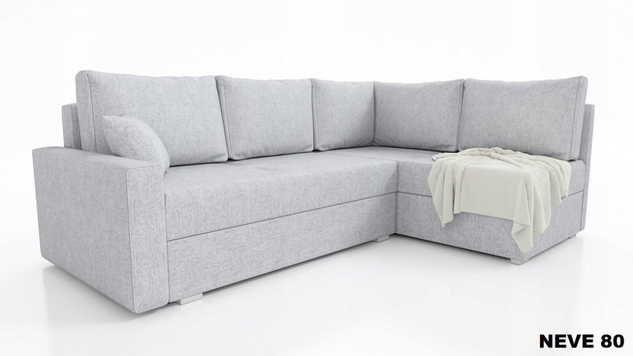 Narożnik Fino 74x145x228 cm do salonu rozkładany Neve szary