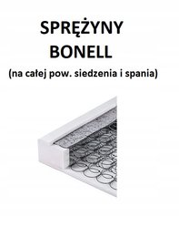 Narożnik z funkcją spania LEO 255x162 cm prawy sprężyny bonell Tilia 56 sztruks pomarańczowy - Miniaturka zdjęcia nr 14