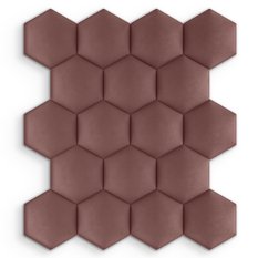 Panele tapicerowane  26x30 cm na ścianę hexagon brudny róż - Miniaturka zdjęcia nr 4