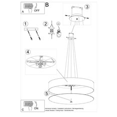 Żyrandol SKALA 105x90x90cm biała nowoczesna lampa wisząca E27 do salonu - Miniaturka zdjęcia nr 5