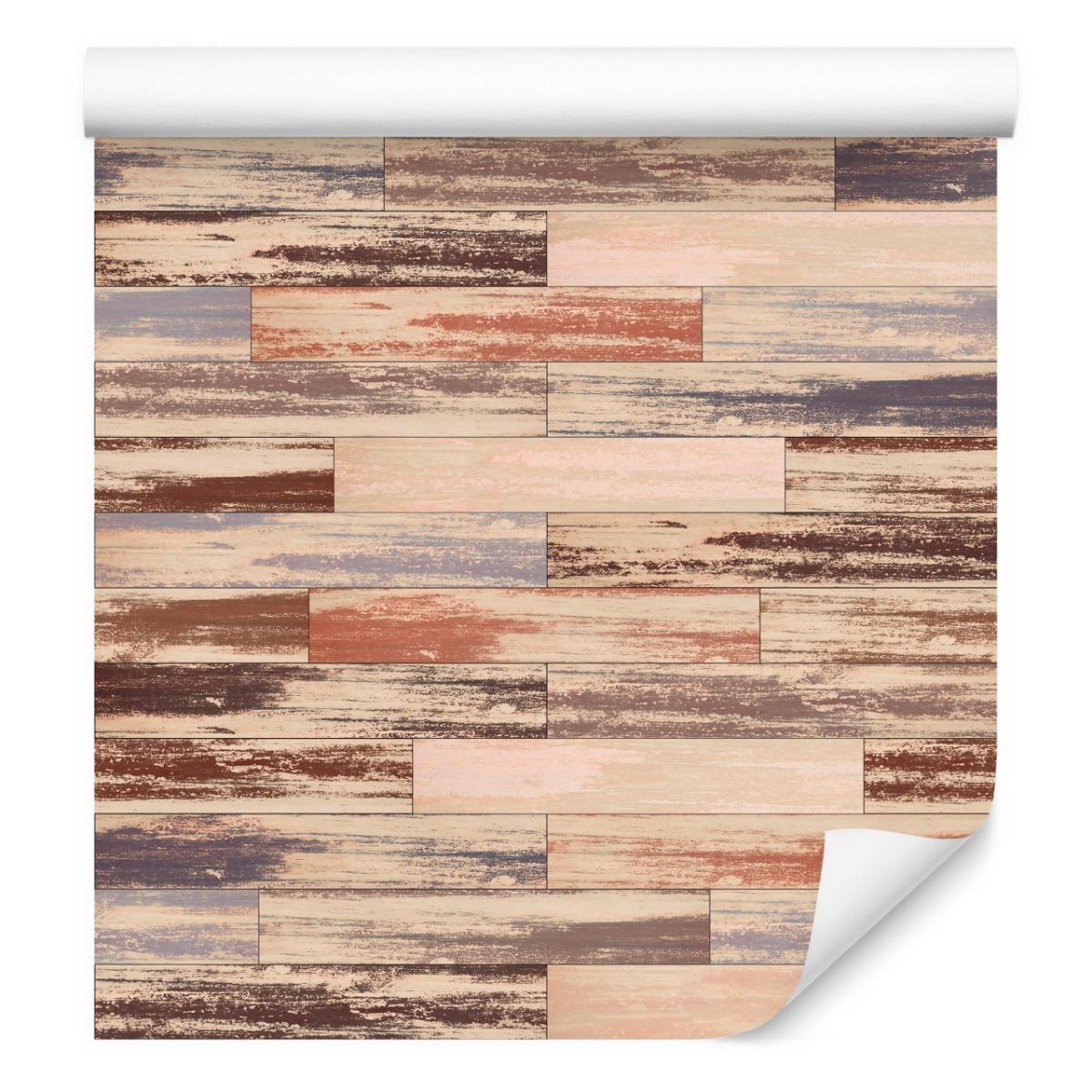 Tapeta Kolorowe Deski w Stylu RETRO Wzór Do Biura 53x1000  nr. 3