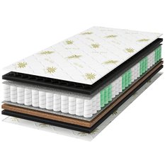 Materac masujący Aloe Vera PREMIUM BLACK 24cm luksus EKO 120x200 - Miniaturka zdjęcia nr 2