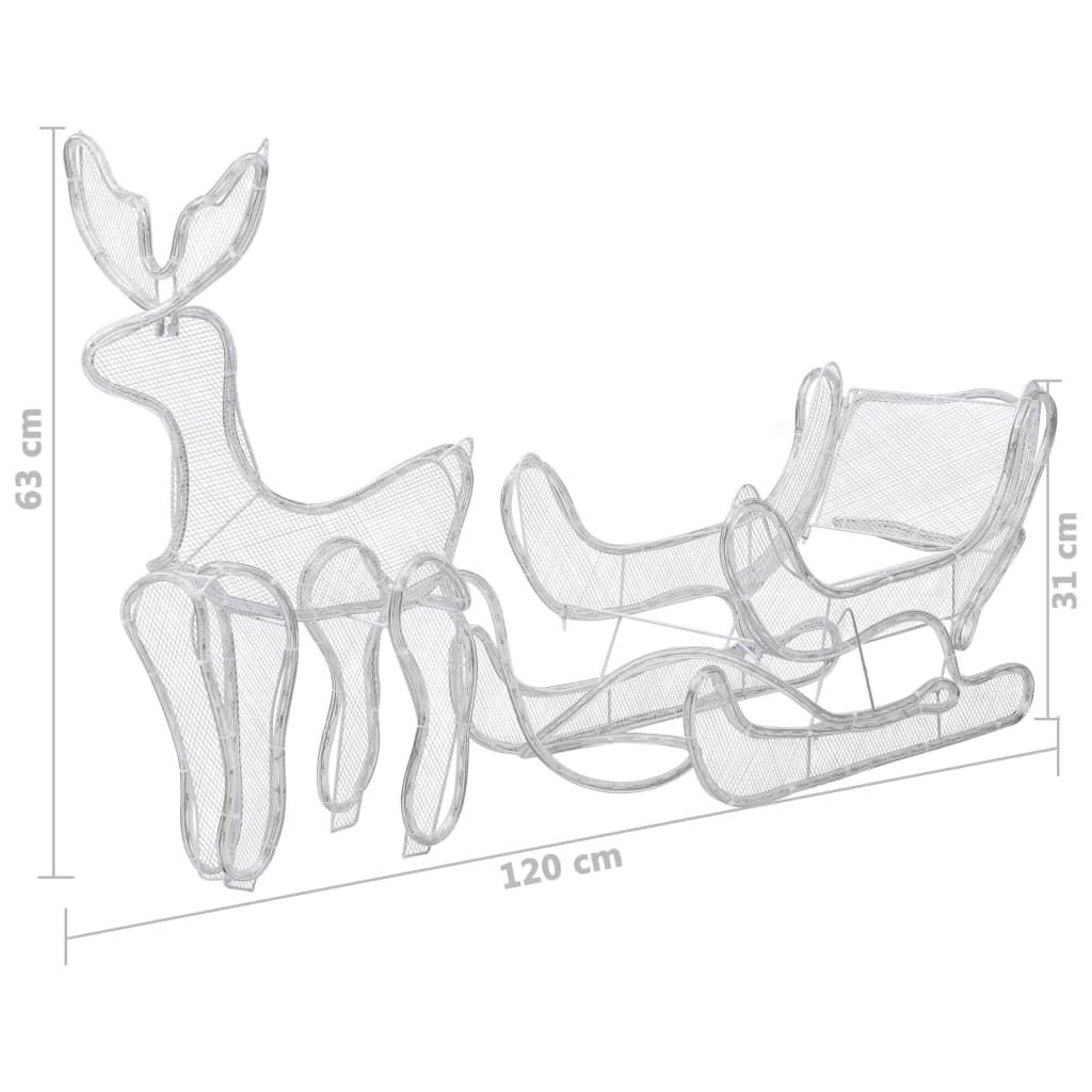 Świąteczny renifer z saniami, z siateczką, 432 diod LED nr. 8