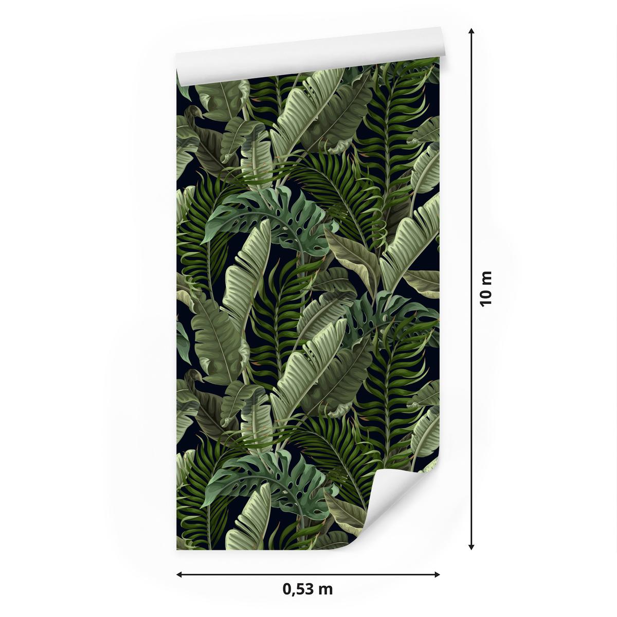 Tapeta Ścienna Do Salonu LIŚCIE Tropikalne Bananowiec Monstera Rośliny nr. 2