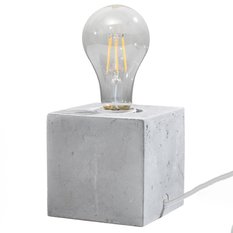 Lampa biurkowa ARIZ 10x10x10 cm nowoczesna lampka biurkowa loft E27 beton szary do biura pokoju - Miniaturka zdjęcia nr 1