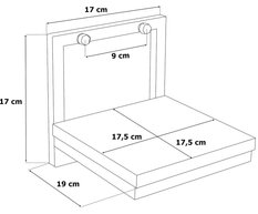 Kwietnik metalowy ścienny Torget Rustic  17x17x5x19 cm loft postarzały dąb czarny  - Miniaturka zdjęcia nr 9