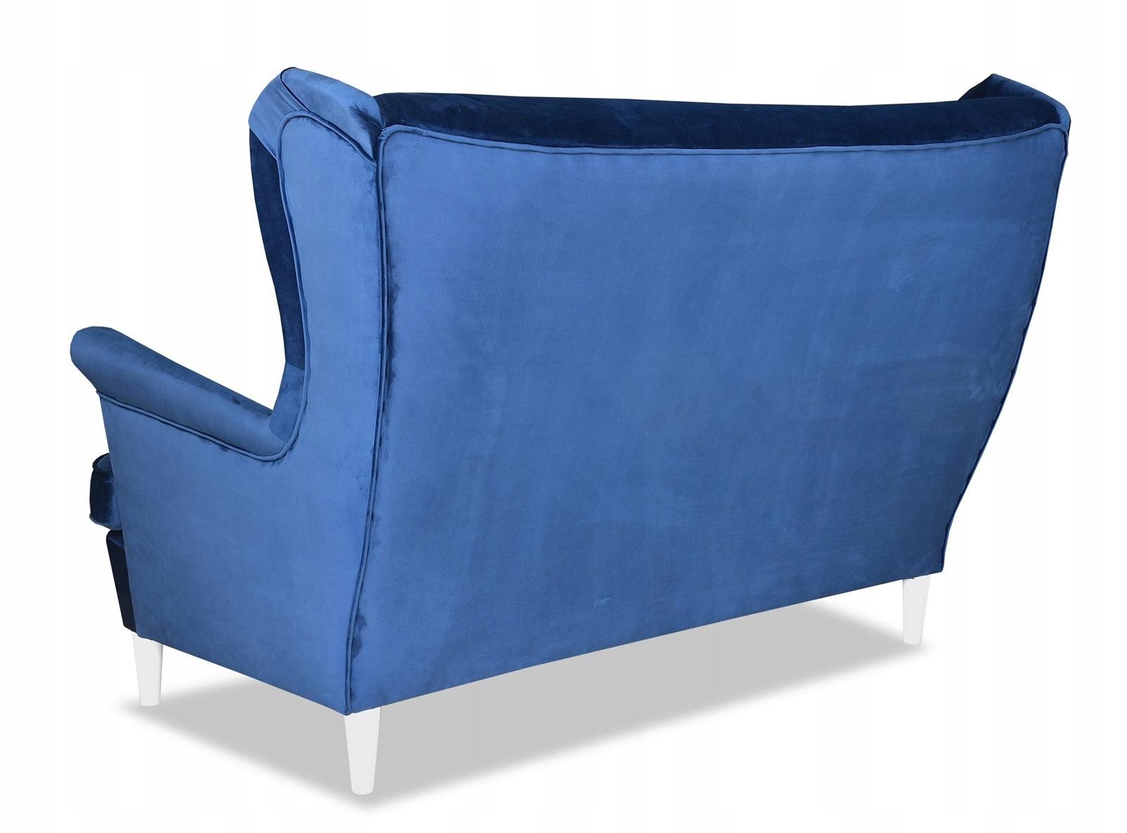 Sofa kanapa INDYGO KOBALT chabrowy aksamit VELVET nr. 3