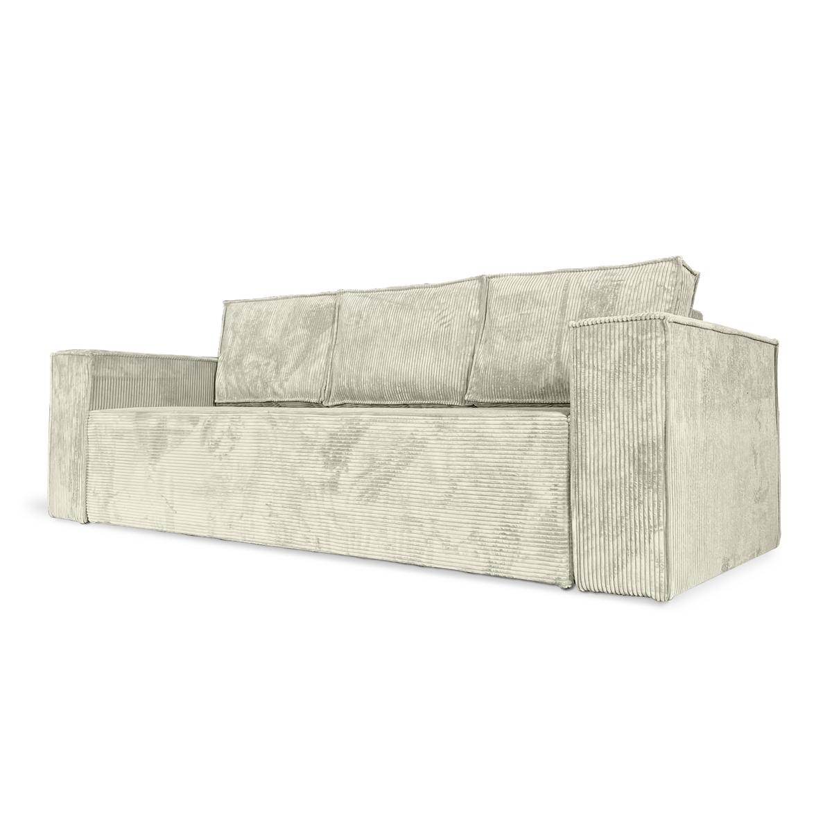 Kanapa Verona 248x96x93 cm z funkcją spania i pojemnikiem sztruks beżowy do salonu nr. 1