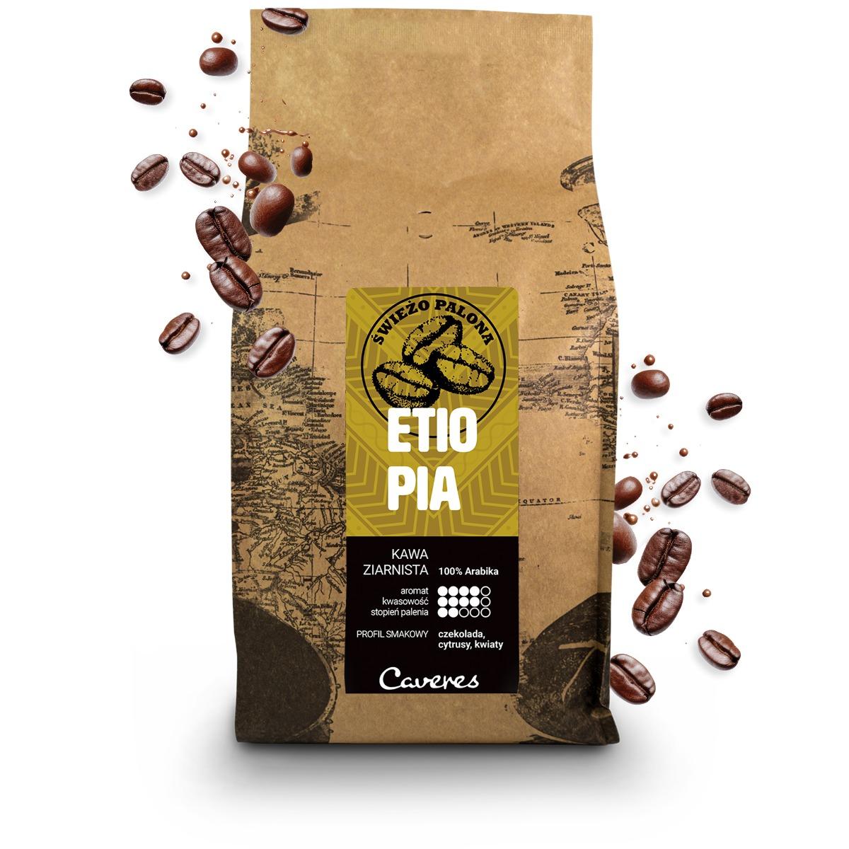 Caveres ETIOPIA Kawa ziarnista 1kg