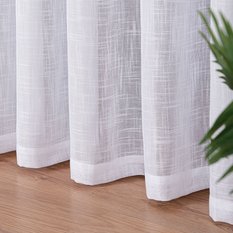 Firana gotowa na taśmie 400x250 cm białą do salonu sypialni biura - Miniaturka zdjęcia nr 3