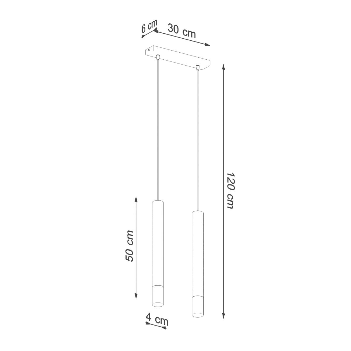 Lampa wisząca WEZYR 2 czarna 120x6x30cm nowoczesna lampa G9 do salonu nr. 4