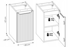 Szafka NOVA 30 cm do łazienki pod blat wisząca kaszmirowa  - Miniaturka zdjęcia nr 5