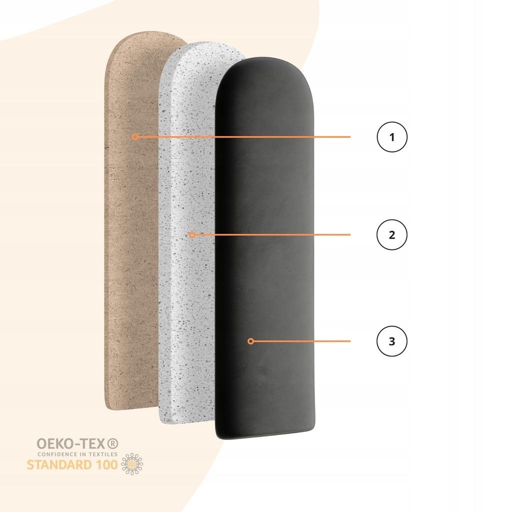 Panele tapicerowane 30x80 cm na ścianę płotek khaki nr. 6