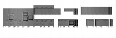 Szafka kuchenna dolna 60x57x215 cm do zabudowy piekarnika regał kuchenny szary z regulowanymi nóżkami do kuchni - Miniaturka zdjęcia nr 8
