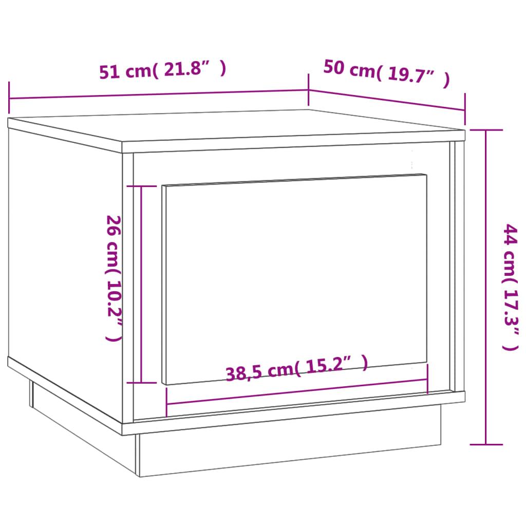 Stolik kawowy 51x50x45 cm z szafką z drzwiczkami szarość betonu do salonu nr. 10