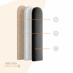 Panele tapicerowane 20x80 cm na ścianę płotek czarny magic velvet  - Miniaturka zdjęcia nr 7