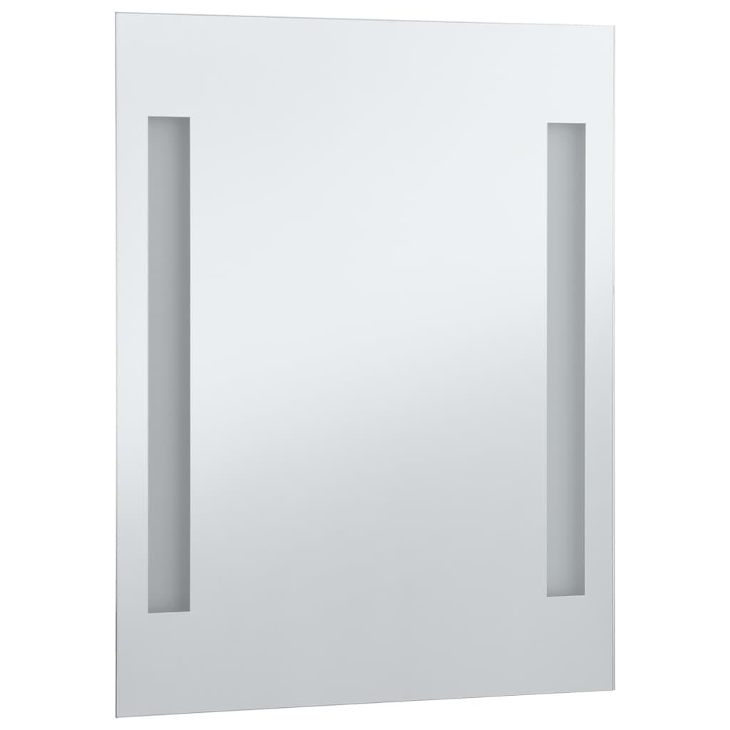 Lustro 50x60 cm do sypialni łazienki z LED aluminium szklane srebrny nr. 1