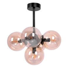 Lampa sufitowa K-5367 PIRO 38x45x38 cm do salonu lub pokoju czarny/bursztynowy - Miniaturka zdjęcia nr 1