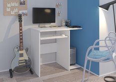 Biurko MODERN 80x50 cm białe z podstawką na komputer stacjonarny do biura  - Miniaturka zdjęcia nr 2