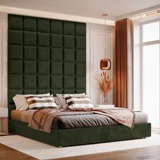 Panele tapicerowane 50x30 cm wezgłowie na ścianę khaki - Miniaturka zdjęcia nr 4