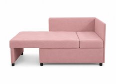 Sofa Viluś 106x75x80 cm różowa rozkładana sofa narożna jednoosobowa z funkcją spania i pojemnikiem na pościel - Miniaturka zdjęcia nr 9