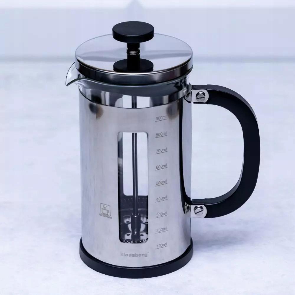 Szklany ZAPARZACZ TŁOKOWY Do HERBATY Ziół KAWY French Press 1000ml 1l 7703 nr. 3