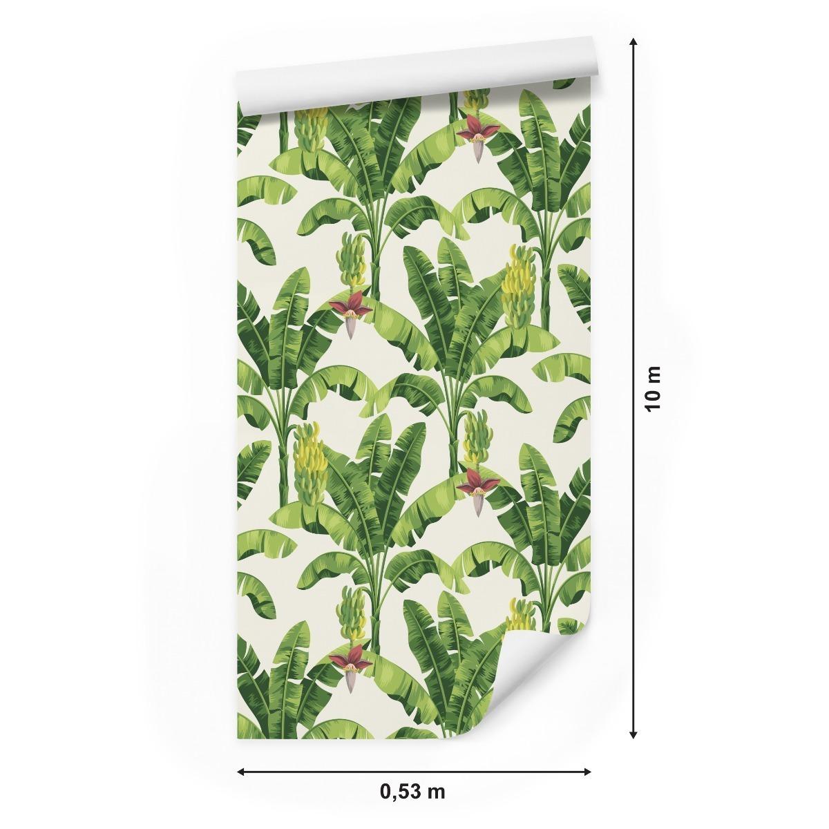 Tapeta, Liście Bananowca, Egzotyczna dekoracja, Dżungla nr. 2