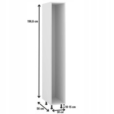 Korpus szafka kuchenna dolna 30x207x56 cm pod cargo wysokie z akcesoriami biały do kuchni  - Miniaturka zdjęcia nr 2