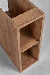 Szafka łazienkowa TREND 80 cm z regałem i blatem biały dąb craft - Miniaturka zdjęcia nr 6