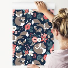 Tapeta Ścienna Dla Dzieci LISKI Kwiatki Roślinki  - Miniaturka zdjęcia nr 7