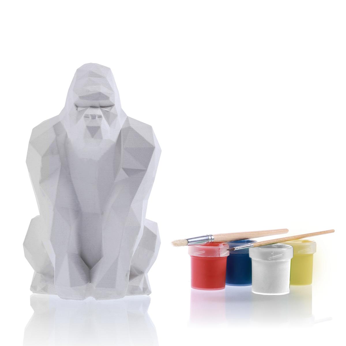 Kolorowanka 3D Gorilla Low-Poly nr. 5