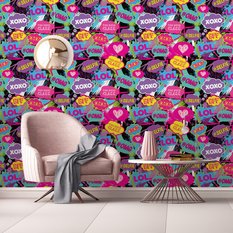 Tapeta Dla Dziewczyny POP-ART Kolorowe Emotikony  - Miniaturka zdjęcia nr 4