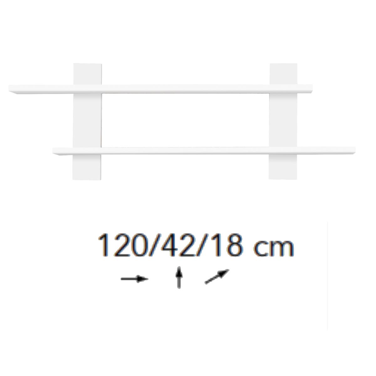 Półka Cezar 120 cm do sypialni salonu biały nr. 2