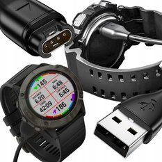 Ładowarka kabel usb do GARMIN FENIX 5 5X 6 6S 6X 7 7X VIVOACTIVE 3 4 4S 5 1m czarny - Miniaturka zdjęcia nr 5