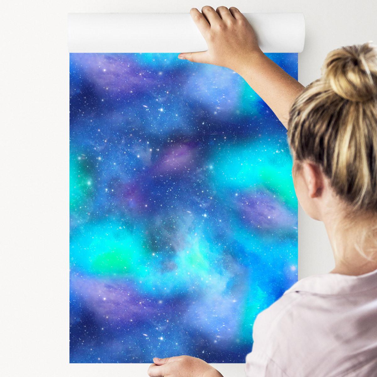 Tapeta młodzieżowa fioletowy kosmos gwiazdy galaxy  nr. 6