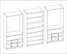 Szafa do garderoby XXL duża 330x230x59 cm z lustrem dąb sonoma ciemna/sonoma jasna  - Miniaturka zdjęcia nr 6