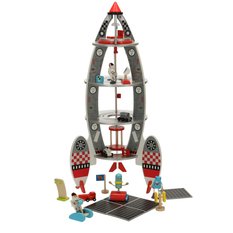 Rakieta 40 cm statek kosmiczny domek kosmos astronauta drewniany - Miniaturka zdjęcia nr 1