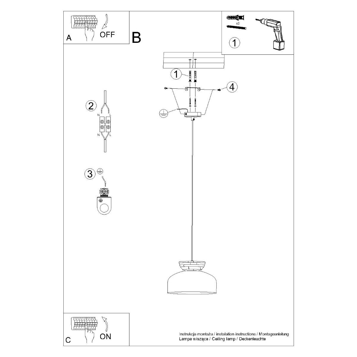 Lampa wisząca MARION biała 130x29.5x29.5cm nowoczesna E27 do salonu nr. 11