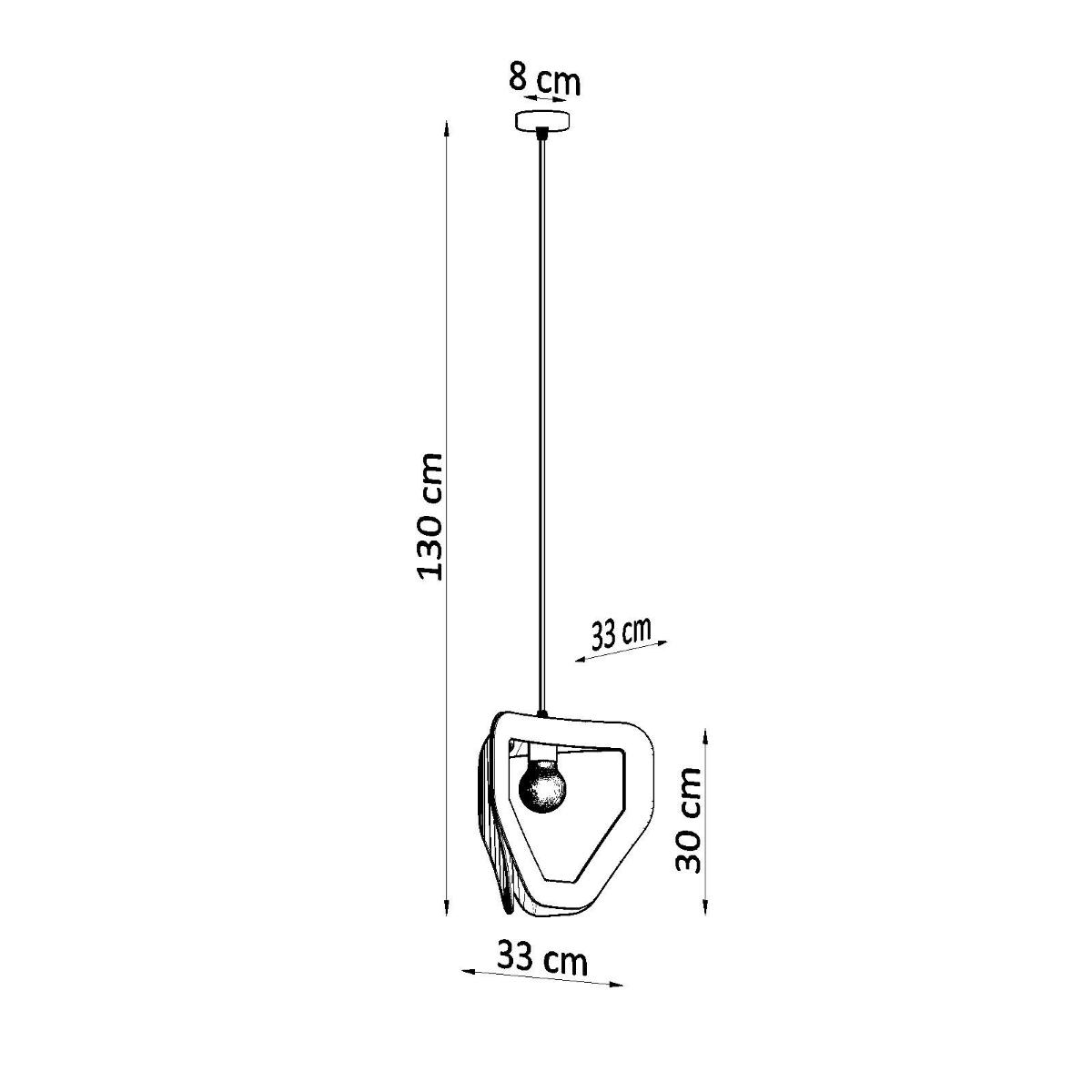 Lampa wisząca TRES biała 130x33x33cm nowoczesna E27 do salonu nr. 4