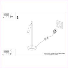 Lampa biurkowa PASTELO 43x20x14cm czarna - Miniaturka zdjęcia nr 8