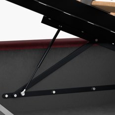 Łóżko Pojedyncze 90x200cm łóżko tapicerowane z pojemnikiem bordowe do sypialni wezgłowie 88 cm - Miniaturka zdjęcia nr 11