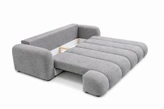 Kanapa rozkładana trzyosobowa z funkcją spania Mediolan 250x112x90 cm sofa z funkcją spania tkanina LOOP szara - Miniaturka zdjęcia nr 4